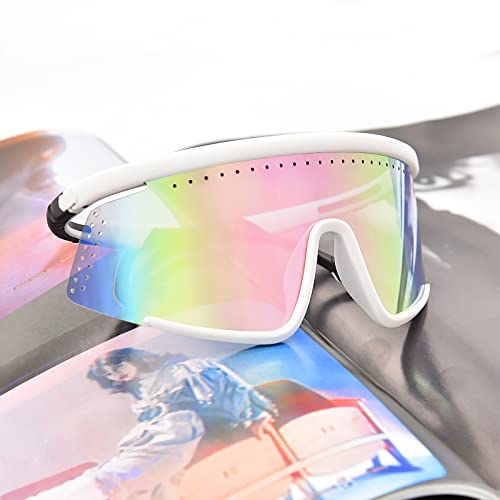 Optofendy Mirrored Sports Mens Sunglasses, Polarized Wrap Around Sunglasses Cycling Baseball Sunglasses For Men Women #TOP1