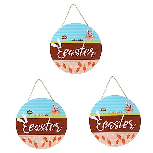 Decorazioni pasquali per interni: cartelli decorativi appesi a pasqua con elementi come uova di coniglio di carota, puoi facilmente appendere al muro o alla porta per celebrare la pasqua, un'atmosfera divertente e festosa per la tua festa di pasqua primaverile.
