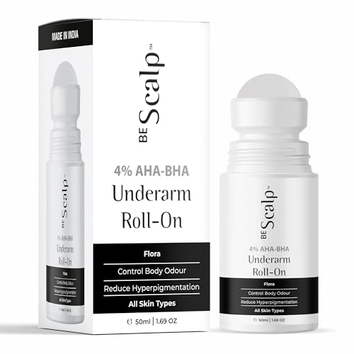 BEScalp Underarm Lightening Roll On with 4% AHA & BHA, Glycolic Acid & Salicylic acid | For Underarms | Lightens & Remove Pigmentation | Deodorant for Underarms | Men & Women | 50Ml - Image 7