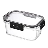 ANKROYU Großer luftdichter Lebensmittel-Aufbewahrungsbehälter mit Deckel, schwarzer...