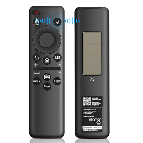 BN59-01432A Télécommande vocale solaire Samsung - USB-C, 4 touches raccourci - Remplacement pour Smart TV 2021-2023 Neo QLED/LED 4K UHD - Noir