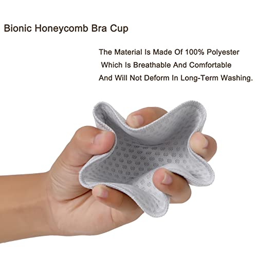 Gulagas Bra Pads, Thin Comfortable Bra Insert，Removable And Washable Bras For Bikinis, Sports Bra, Yoga Wear. (Grey, B/C) #TOP4