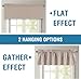H.VERSAILTEX 100% Blackout Valances for Windows,Living Room Bedroom Bathroom Farmhouse Style Rustic Dinning Room Blackout Thermal Insulated Rod Pocket, W52 x L18 Inch Length, Natural Sand, 2 Panel