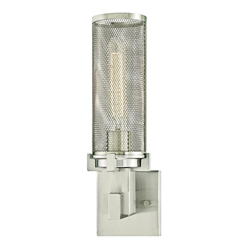 Westinghouse Lighting 6330300 Adler One-Light Indoor Wall Fixture, Brushed Nickel Finish with Mesh Shade