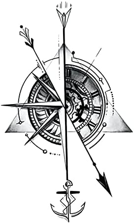 FASNA Temporary Tattoos Waterproof Temporary Tattoo Stickers Tiger Feather Design Tattoo Children Black Art Tattoos for Men Women Tattoo Stickers (Color : 46, Size : 5pcs)