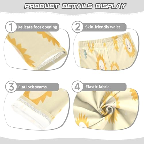 Toddler Girls Leggings Printed Yoga Pants Leggings Cartoon Sun for Kids3