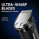 Ufree 3-in-1 Beard Trimmer for Men, Waterproof Electric Razor Shaver for Facial Hair, Rechargeable Hair Trimmer Clippers Grooming Kit, Gifts for Husband Father
