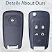SUPALAND Key Fob Shell Case Replacement Fits for Chevy Cruze Malibu Equinox Sonic Impala GMC Terrain Buick Lacrosse 2011-2016 Keyless Remote Control 5 Button Flip Key Pad Cover OHT01060512