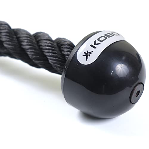Image of Kobo Tricep Rope for Gym : Tricep Rope Cable Attachment : Tricep Rope Cable Cross D Handle, Seated Row Grip, V Tricep Press Down Bar and Straight LAT Bar