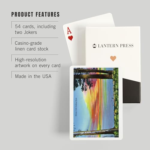 Baraja de póker con 52 cartas, diseño Sebago Lake Maine miniatura 3