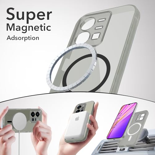 Image of Jkobi Lifetime Anti-Yellow MagSafe Compatible Clear Back Cover Case for Vivo Y35 (Sleek Hard Crystal | Shockproof and Camera Protection)