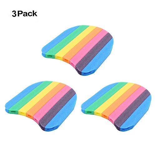Anleo Foam Swimming Kickboard 3pcs for Kids Children Team Swimming Training EVA Floating Kickboards Plate Rainbow Color (Rainbow)
