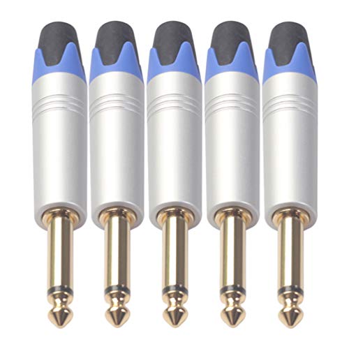 EXCEART 5 Pcs 6. 35 Mm Guitare Pédale Patch Connecteur Interface Câble Coupleur Jack Plug Adaptateur pour Guitare Pédalier Basse Instrument Accessoires [video game] Cover