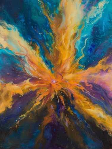 5D Diamond Painting Colorful Textures Diamond Art Kits for Adults, Fall Diamond Art Kits, Square Drill Diamond Painting, DIY Full Drill Diamond Dots Gem Art Paintings, Home Wall Decor 12x16in q-S