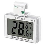 GXSTWU Digital Reptile Hygrometer and Thermometer High LCD Display, Temperature Humidity Meter Gauge for Reptile Tanks, Terrariums, Vivariums, for Amphibian, Small Animals (1pack)