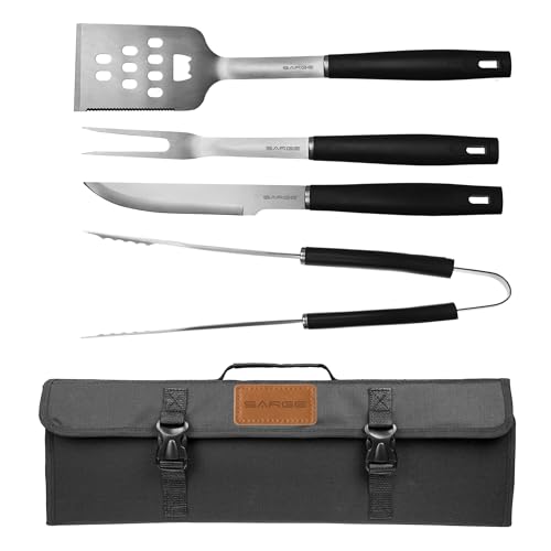 Set de 5 piezas para parrilla en acero inox con estuche miniatura 1