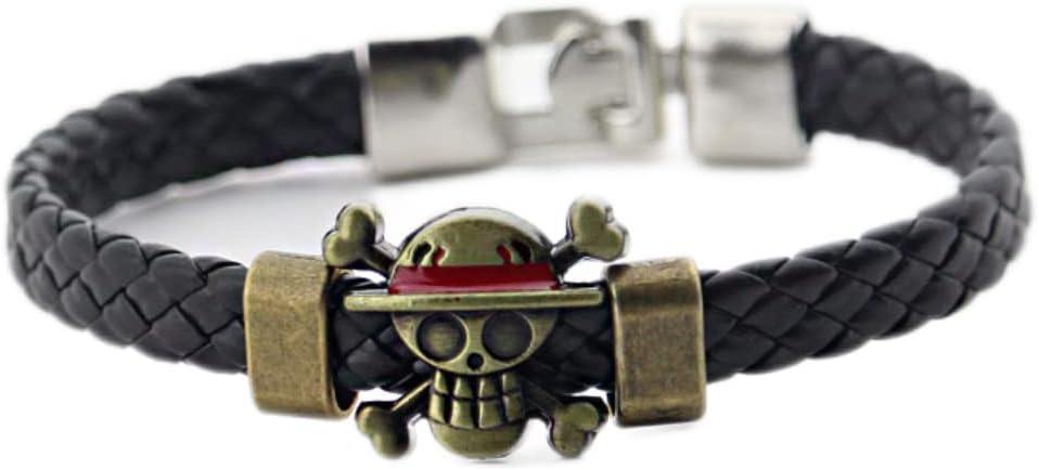 One Piece Bracelet Pirate Wristband Anime Bracelets Accessories Anime Fan Bangles Jewelry Cosplay Prop Accessories Anime Bracelet Cuff Bangle Wrist Belt Jewelry Gift