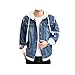 Produktbild NOBRAND Denim Jacke Herren Frühling New Herren Denim Mantel Mode Oberbekleidung Casual Herren Wear Gr. L, dunkelblau