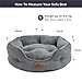 BEDSURE Katzenbett waschbar Katzen Bettchen - 51x48x15cm Katzenkorb mit Zweiseitig Innenkissen Katzenschlafplatz für Katzen oder kleine Hunde,Grau