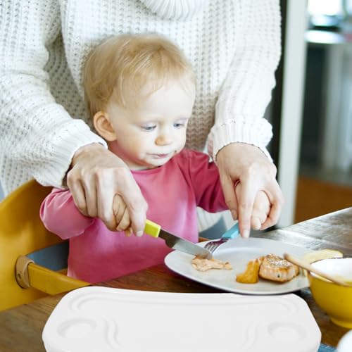 Image of Universal High Chair Tray Replacement for Baby and Toddler Feeding - Plastic Dining Plate Accessory 19.3 X 9.8 X 1.4 Inches Fits Wooden and Baby High Chairs