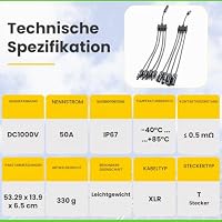 Offgridtec 4-fach T-Verbinder-Set für Solarmodule mit 54 cm 6 mm² Kabelverlängerung, Snap-In Verriegelung, Easy-Click System, IP67 Schutzklasse, bis zu 1000V DC, für Outdoor-Solaranlagen (1 Paar) – Ansicht 5