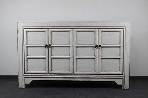 AsienLifeStyle - Aparador chino (madera de ulmeno, 150 cm), color blanco