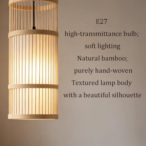 Lámpara de techo de mimbre con cable ajustable para iluminación boho 7