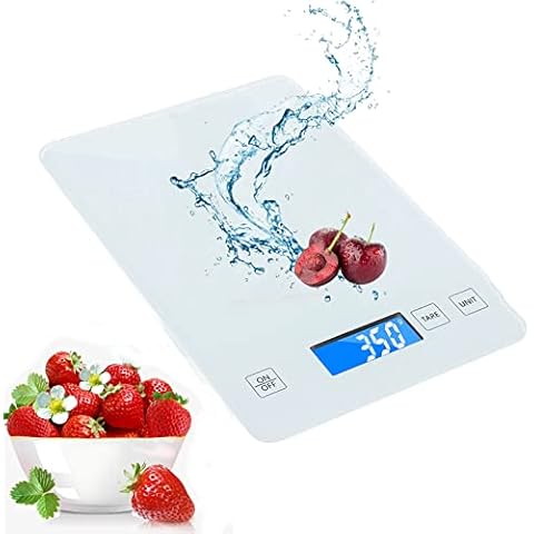 22lb Food Scale for Cooking Baking Scales,Digital Kitchen Scale for Ounces and Grams Touch Tempered Glass Household Scale w/LCD Display,0.1oz Precise Graduation Multifunction Scale Cover