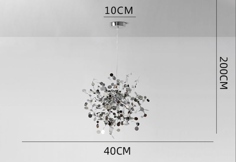 Suspension industrielle pour table à manger et salon design chrome - 4