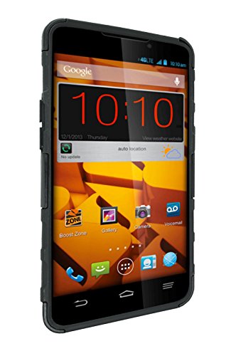 Zte Prestige Case, Heavy Duty Hybrid Rugged Shell Cover Holster With Built-In Kickstand And Belt Clip Combo For Zte Avid Plus And Zte Prestige - Includes Phone Accessories (Combo Black) #TOP4