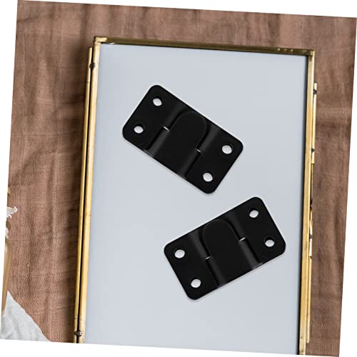 Image of 10sets Mirror Mount Picture Frame Clips Heavy Duty Interlocking Backing Brackets for Secure Hanging Stainless Steel Hooks for Art Mirrors and Decorations