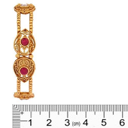 Plated Ruby Kundan Stone Bangle for (_100gm_2.6)