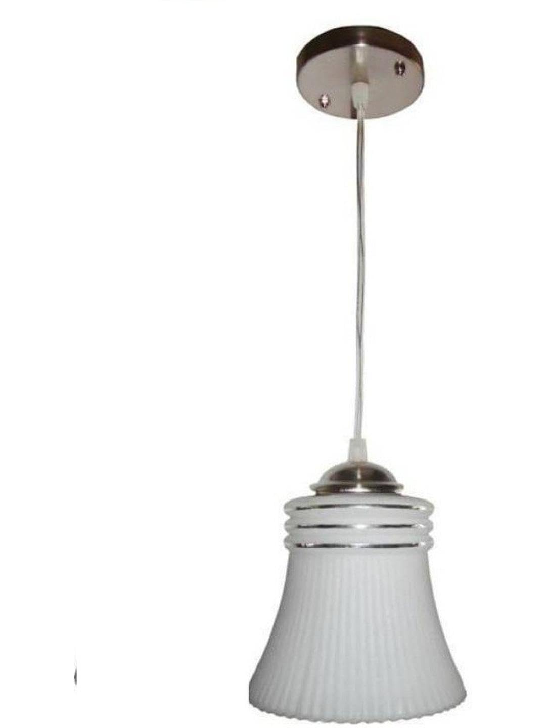 Somil Pendant Ceiling Light Hanging Lamp with of White Glass Shade, Led Compatible, Perfect for Indoor Lighting. Dia- 13 X 13 X 96 Cm-image-2