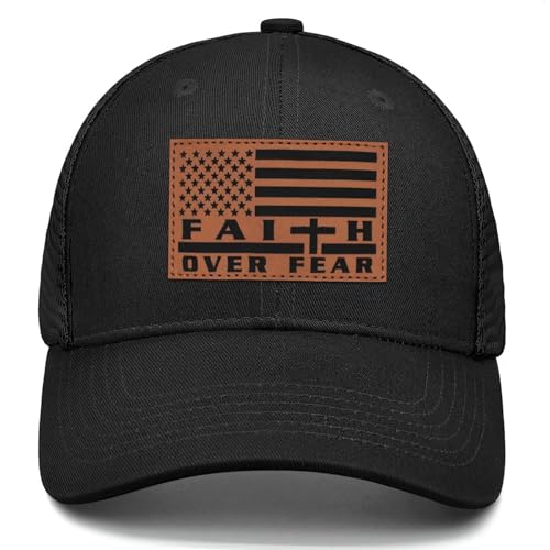 Christian Gifts for Women Men Faith Over Fear Hat Faith Based Gifts Mens Fathers Day Christmas Birthday Gift Jesus Hat Black