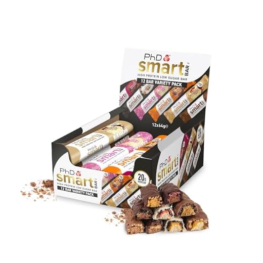 PhD Nutrition Smart Bar Protein Riegel 12 x 64g Gemischte Sorten - High Protein Snack mit 20g Eiweiß und wenig Zucker, Makrofreundlicher Eiweißriegel