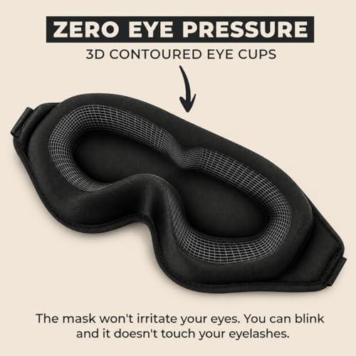 Image of FlyHugz 3D Travel & Home Sleep Mask|Ultra-Soft, 100% Light-Blocking Eye Mask for Deeper Sleep,Adjustable Strap with Nose Bridge Design|Perfect for Travel and Insomnia (Safari Gold Leopard Print)