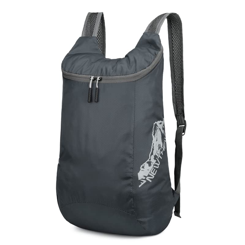 Mochila 20L Leve e Anti-Respingos para Trilhas, Academia e Dia a Dia com Organização (cinza)