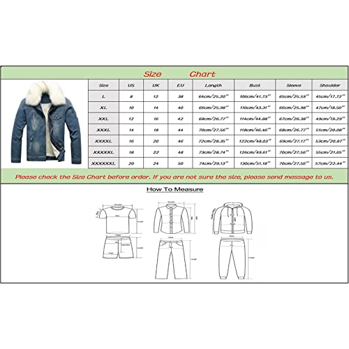 Winter Jackets For Men,Men's Lapel Sherpa Fleece Lined Thicken Denim Jean Trucker Jacket Coats Winter Jackets For Men #TOP6