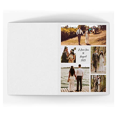 winorax Custom Card with Photos Collage Customize Greeting Card 5x7 with Photo Pictures Text Personalized Greetings Card Gifts For Mom Dad Pet Family Birthday Christmas Graduation