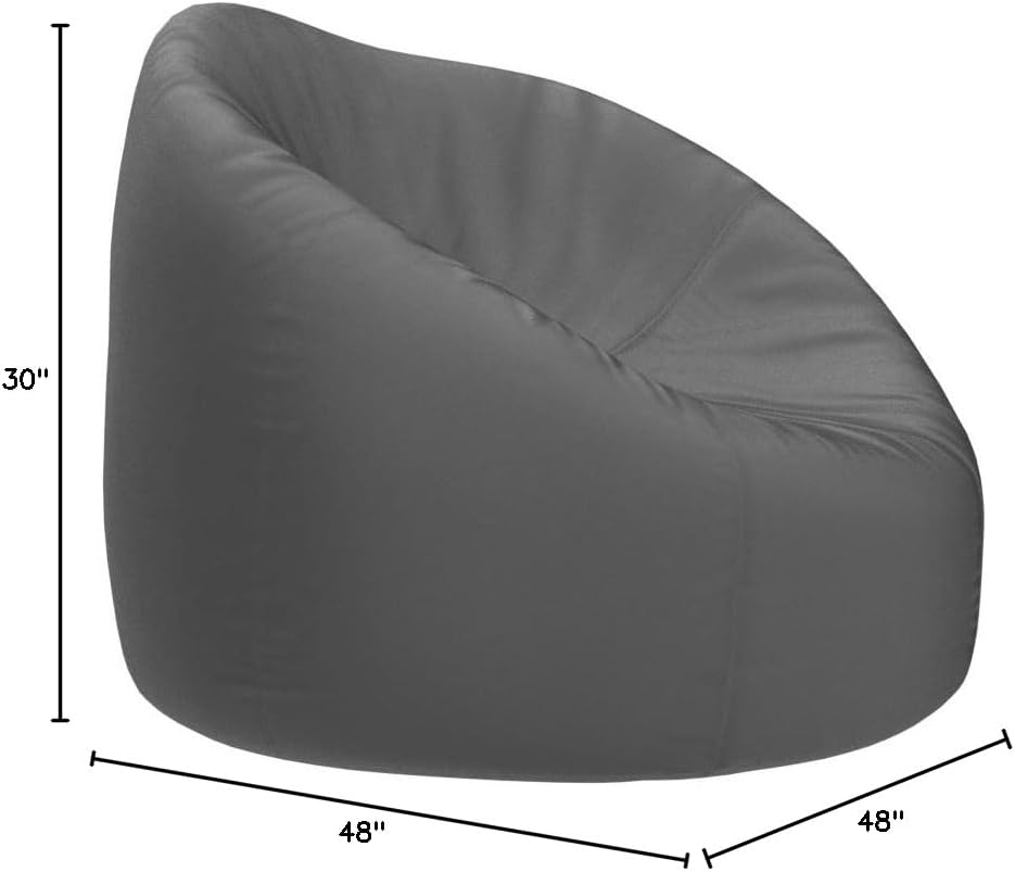 Posh Beanbags Bean Bag Chair, X-Large-48in, Heather Gray