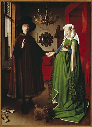 Jan van Eyck tableau Arnolfini resoudre le manque de relief deco salon 60x90