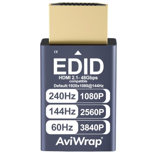 HDMI Dummy Plug, EDID Emulator, Adaptador HDMI 2.1 virtual 4K/60Hz miniatura 1