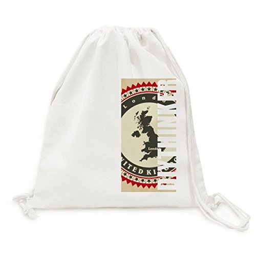Sac en toile Angleterre avec cordon pour ranger facilement vos affaires