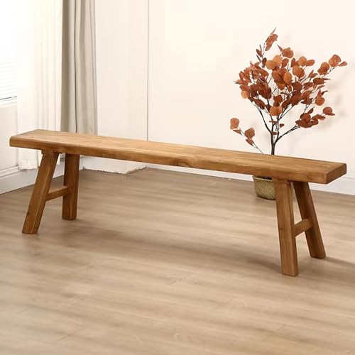 Banc à chaussures en bois massif avec structure stable pour l'intérieur - 3