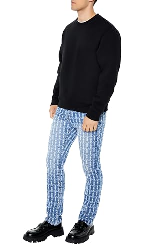 Forever 21 Men's Frayed Slim-fit Mid-Rise Jeans3