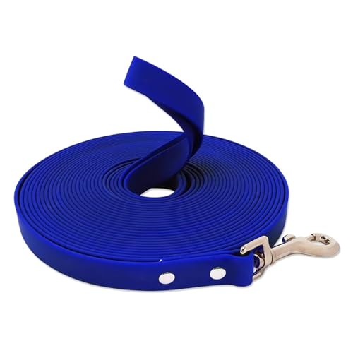 PVC ロング犬用リーシュ 猫用牽引リードロープ キャンディカラー アウトドア用 ショートペットリーシュ ブルー レッド イエロー(Blue,3m)