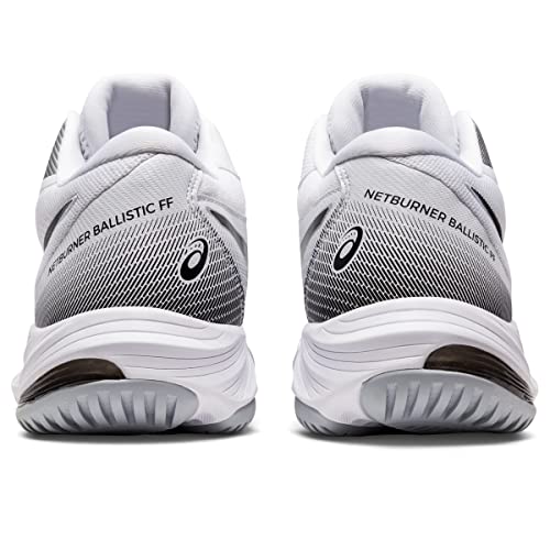 Asics Women's Netburner Ballistic Flytefoam Mid Top 3 Volleyball Shoes, 10, White/Black #TOP4