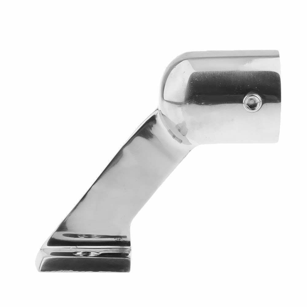 2 Stück Handlauf Endstück 25mm 60° Handlaufendstück aus Edelstahl Haltegriff Marine Boot Yacht Handlaufdurchlass Geländer Reling Durchlass Hardware