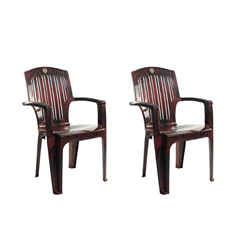 Image of CELLO Comrade Chair Set Pack of 2 - Rose Wood | Strong and Durable | Easy to Clean | Chair for Living Room, Bed Room, Kitchen, Office Room, Outdoor | 3 Years Warranty