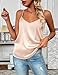Zeagoo Silk Tank Tops for Women V Neck Satin Cami Loose Sleeveless Blouses Tank Shirt Light Champagne
